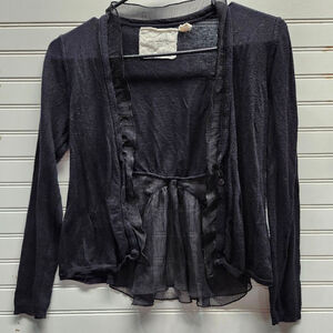 Women's Angel Of The North Black Cardigan Sweater S